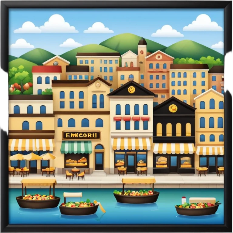 Hometown with many reastaurants emoji