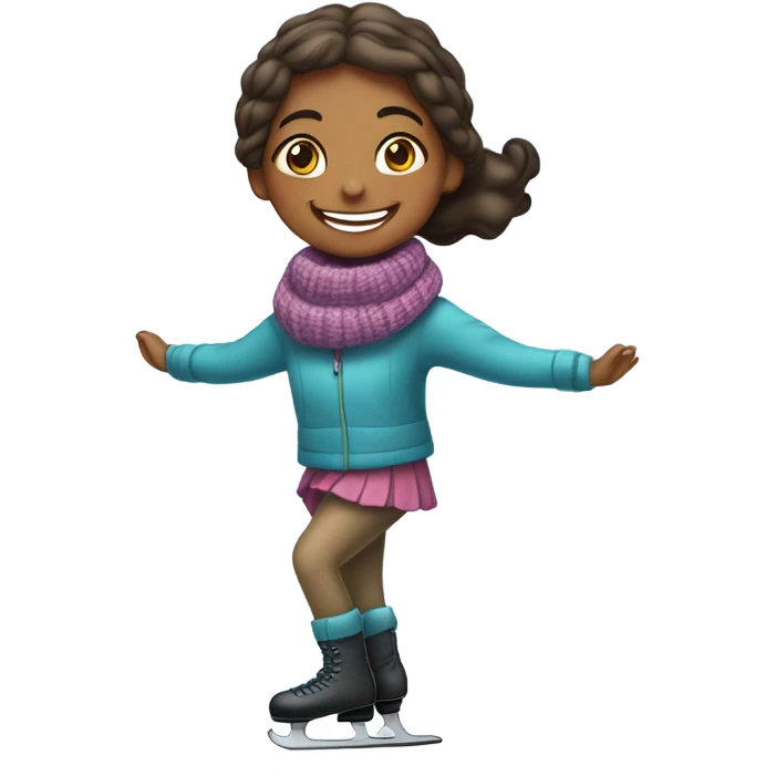 Girl ice skating  emoji
