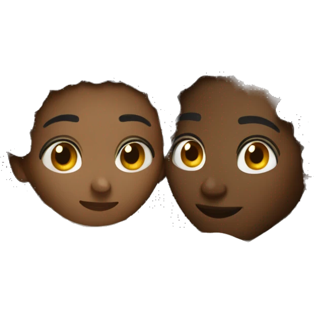 Interracial couple snuggling under blanket  emoji