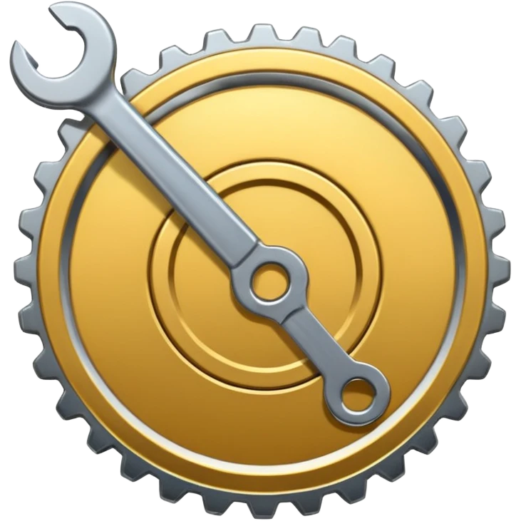 settings gear icon with a small wrench emoji