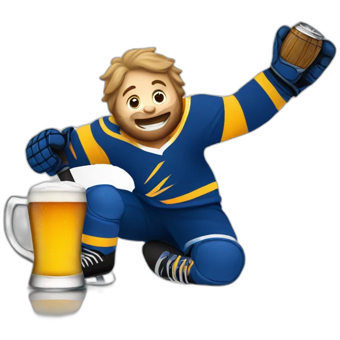 drinking beer hockey emoji