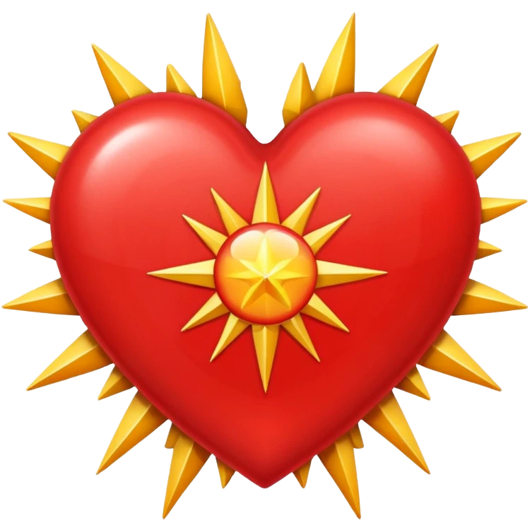 heart with a starburst border emoji