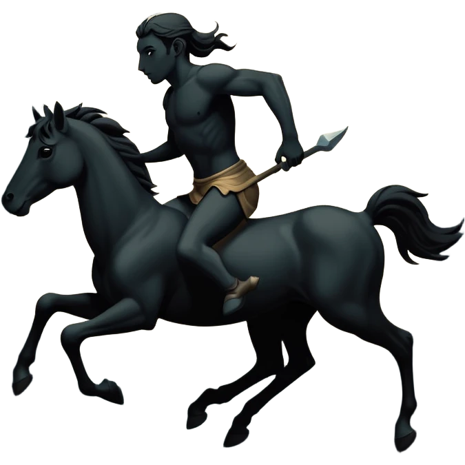 centaur silhouettes emoji