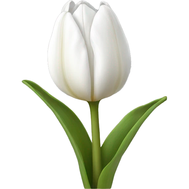 white tulip emoji