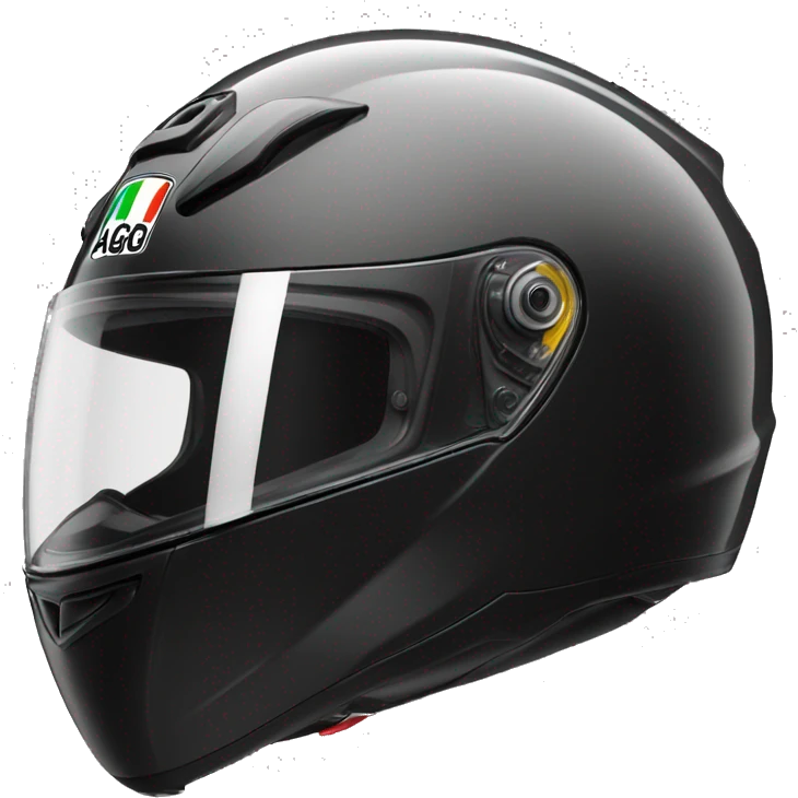 Agv black helmet emoji