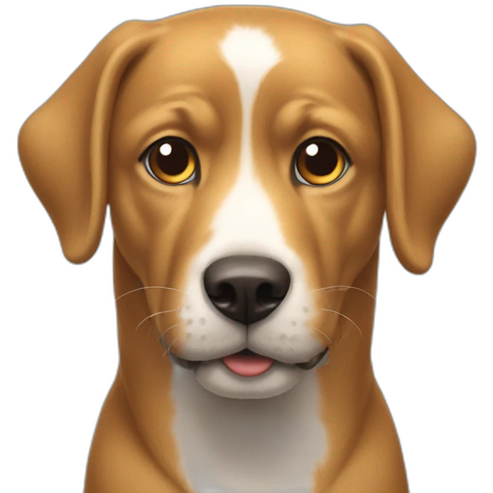 chat sur un chien emoji