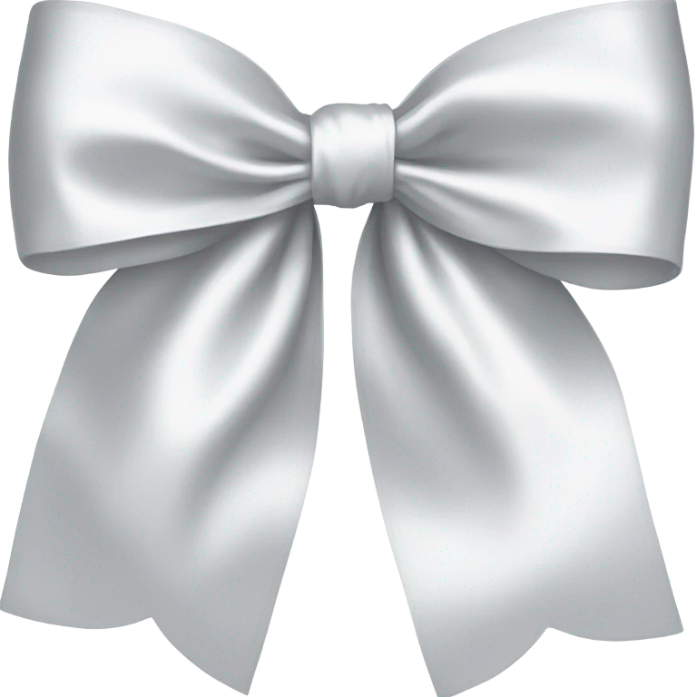white satin bow emoji