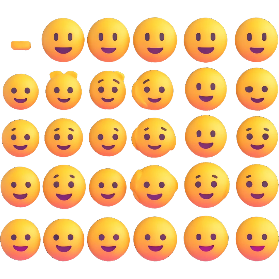 разместить эти два изображения 3d emoji на одном фоне, чтобы они стояли раздельно друг от друга, с пространством между ними, не изменяя сами изображения emoji