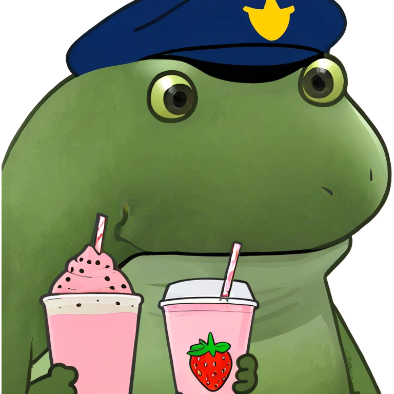 Strawberry milk tea boba emoji