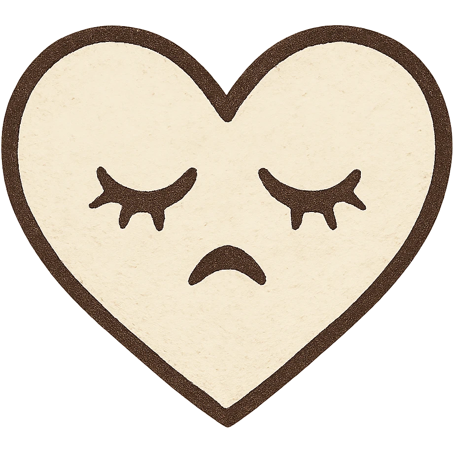 white goth heart, minimal, edgy, dark accents emoji