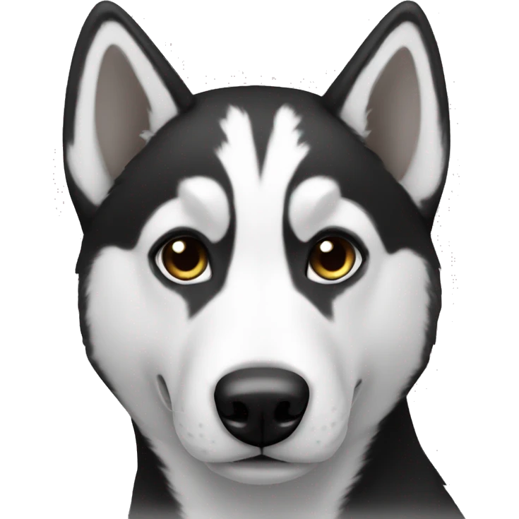 Black and white husky emoji