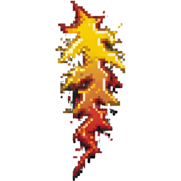 lightning bolt with yellow-red gradient emoji