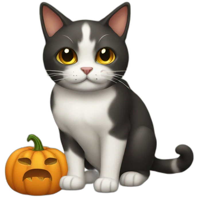 Pumpkin cat emoji