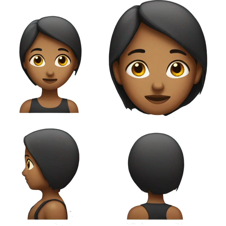 only one woman facing forwards without arms emoji