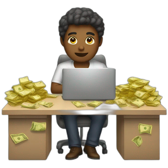 working hard for money emoji