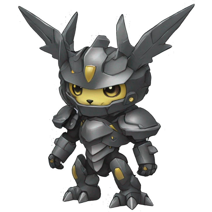  kawaii cool edgy armored Digimon-Fakemon-animal full body emoji