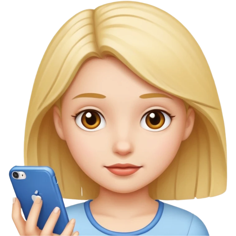 A girl playing dti emoji
