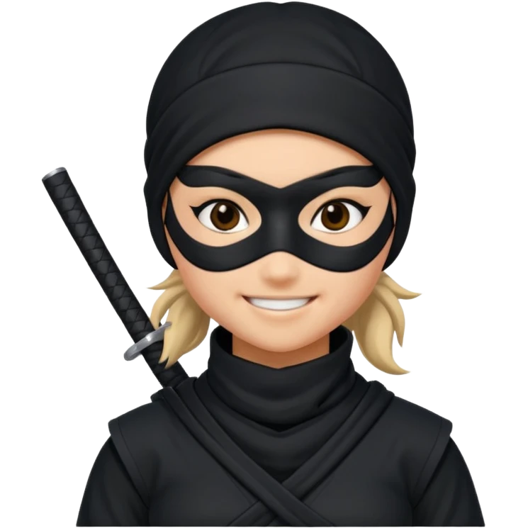 i need girl ninja smile emoji