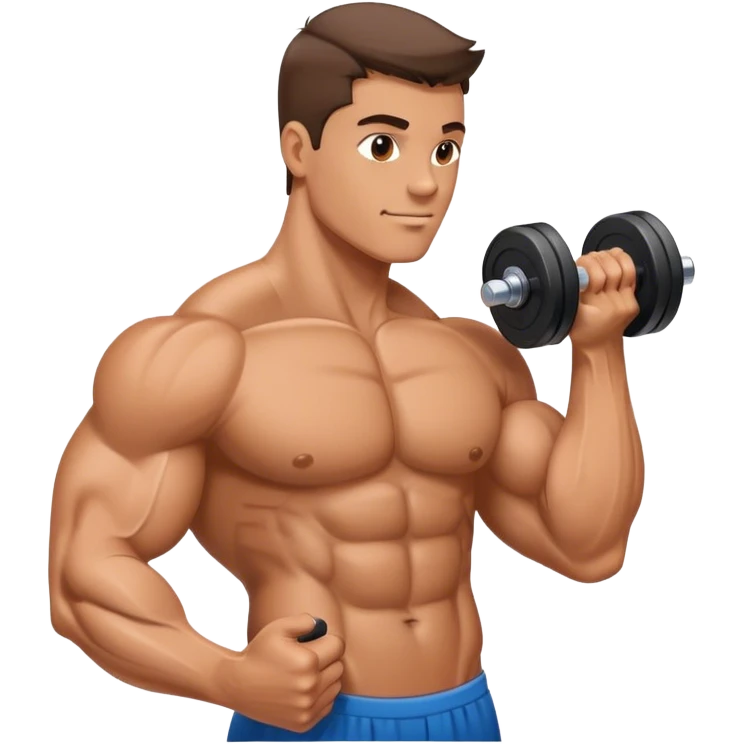 bicep side view holding a dumbbell emoji