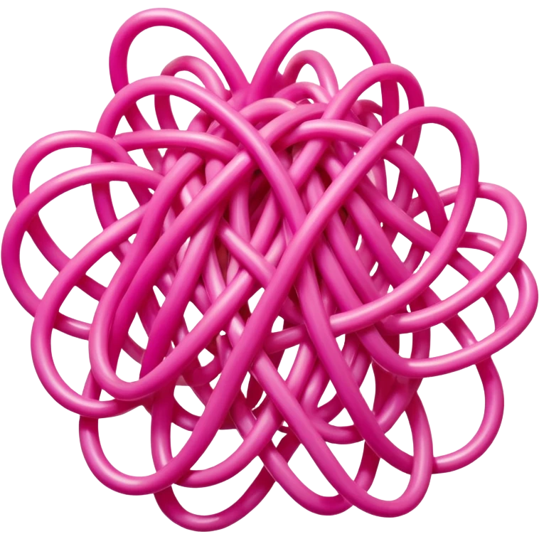 Jeff Koons style spam pink spaghetti abstract art sculpture  emoji