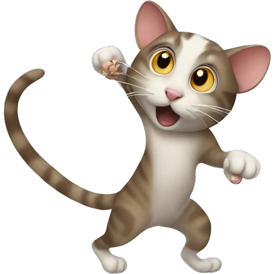 Cat catching a mouse  emoji