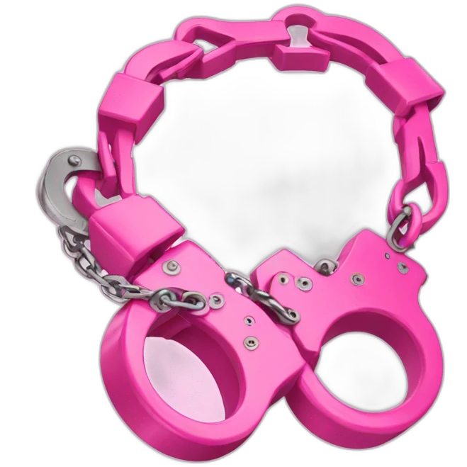 handcuffs pink emoji
