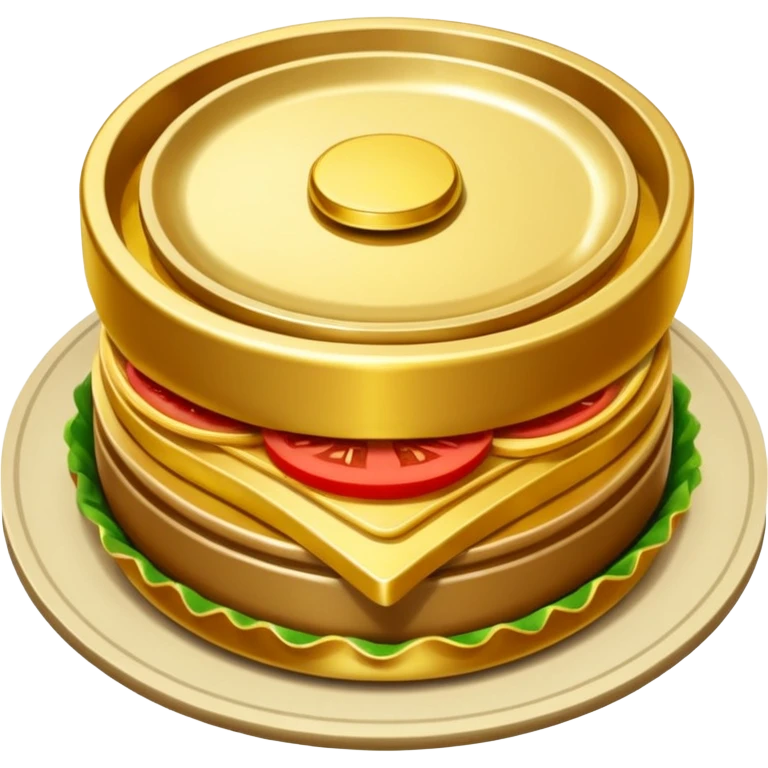 oro en un plato de comida emoji