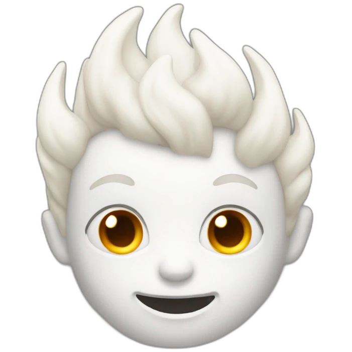Pale white fire emoji