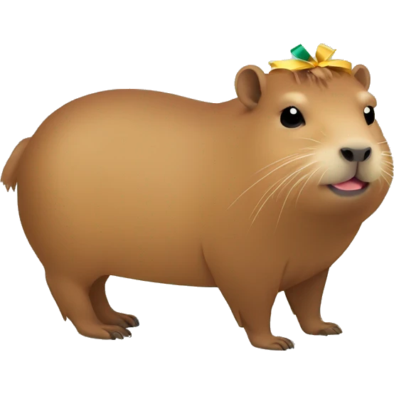 Capybara with ribbon emoji