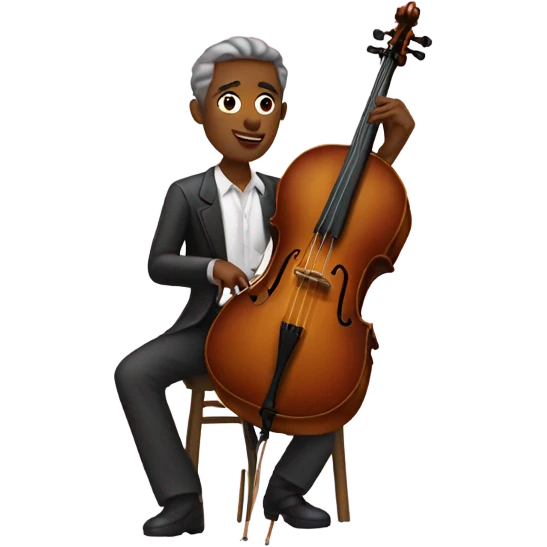 Benz playing cello emoji