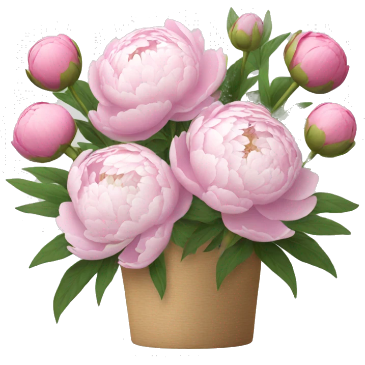 Peonies bouquet emoji