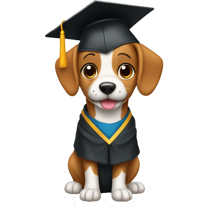 Cachorro graduação  emoji