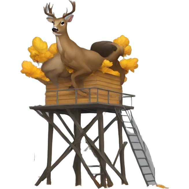 Deer stand fall emoji
