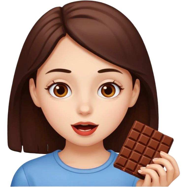 Girl who eats a chocolate  emoji