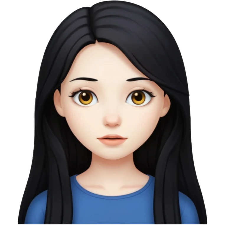 A girl with long black hair  emoji