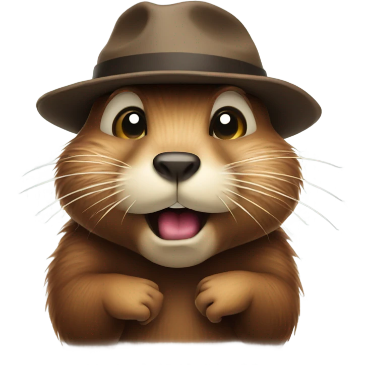 Beaver with dumb up emoji