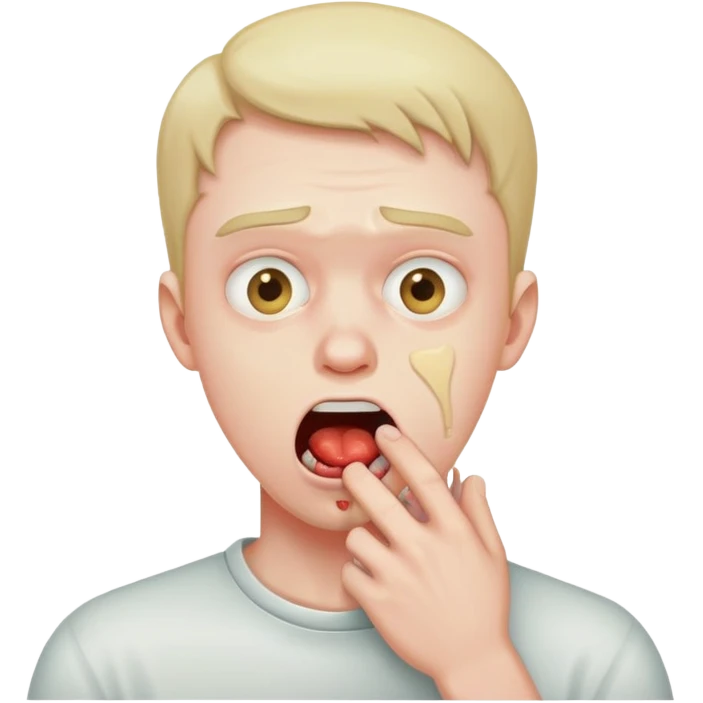 guy chocking himself  emoji