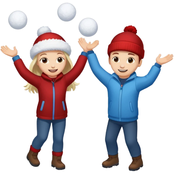 snowball fight pair emoji