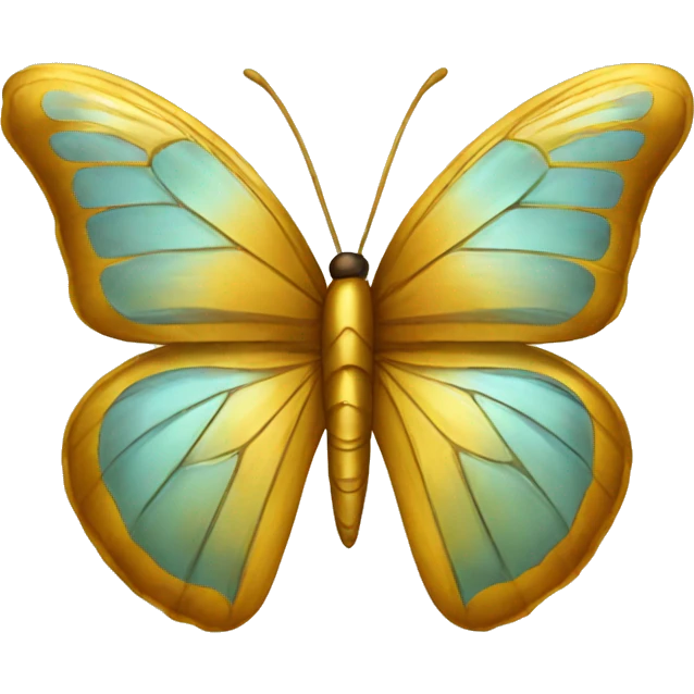 Golden butterfly emoji