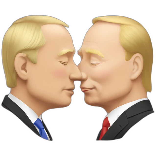 trump-and-putin-kissing,-lgbtq+ friendly, positivity, inclusiveness emoji