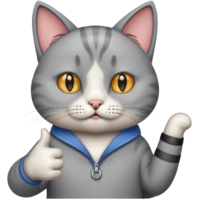 sad cat giving a thumbs up emoji