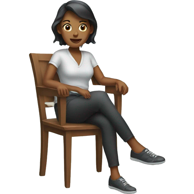 woman sitting on a chair emoji
