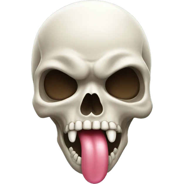 Skull sticking out tongue emoji