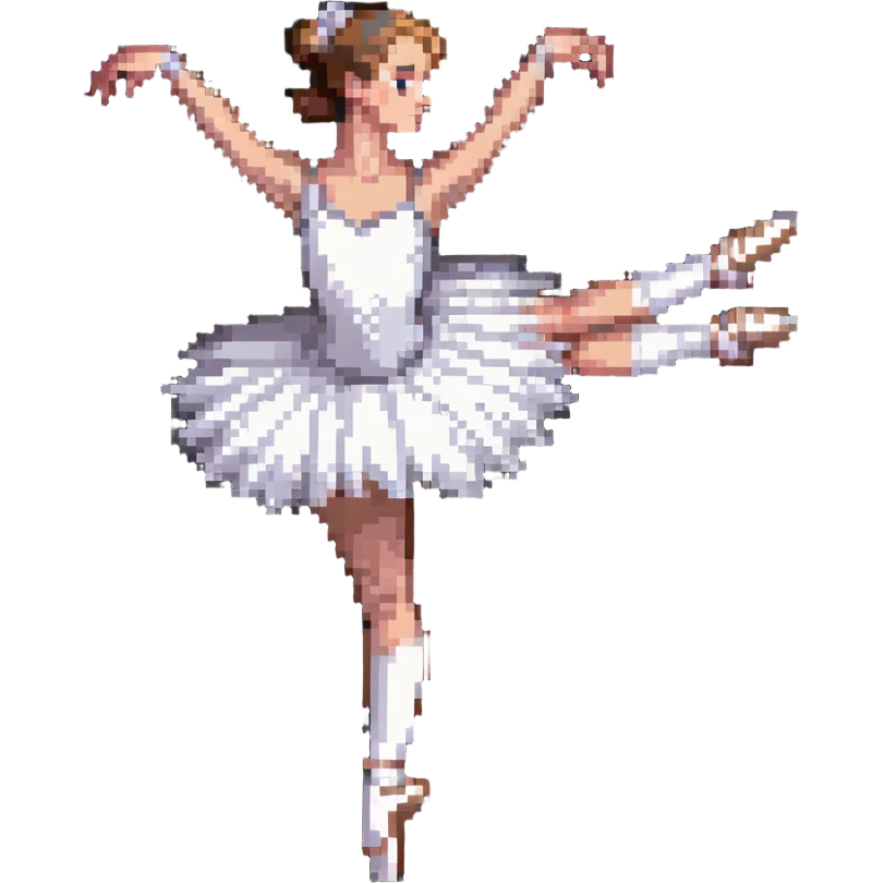 ballerina dancing on pointe shoes with arms in fifth position emoji