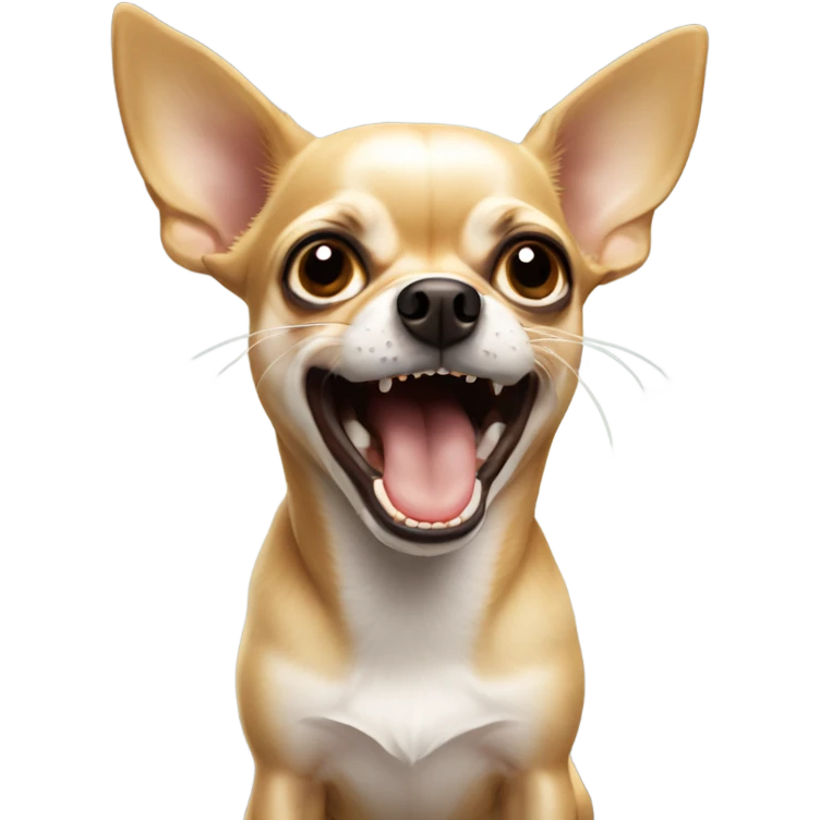 Chihuahua dog growling emoji