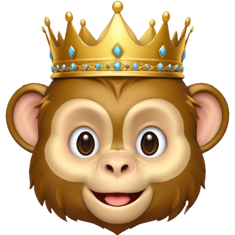 monkey with crown  emoji