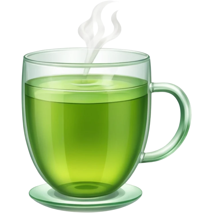 green tea in glass cup emoji