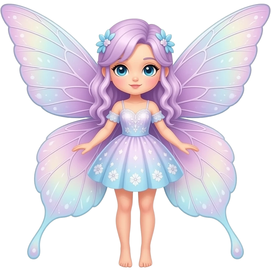 Beautiful fairycore aesthetic style fairy with ultra detailed wings in a fairycore color scheme emoji