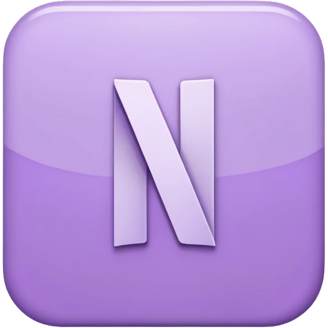 Netflix aesthetic "N" logo in pastel purple emoji