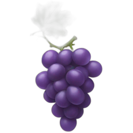 one Grape with leaf emoji